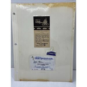 Vtg Disney World Magic Kingdom Club 1987 Parking Pass World of Motion Ephemera